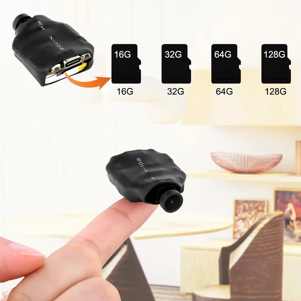 Mini caméra de sécurité sans fil 4K – Caméra espion WiFi cachée