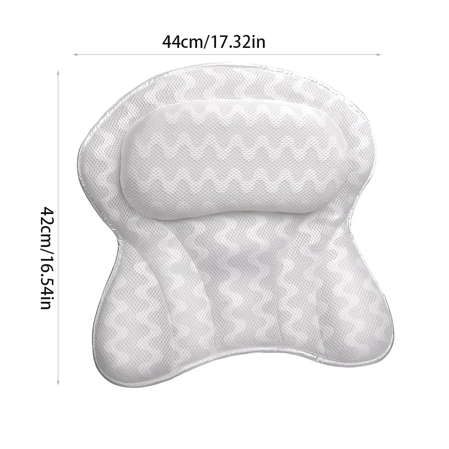 3D Mesh Bath Pillow – Ultra-Soft Neck & Back Support