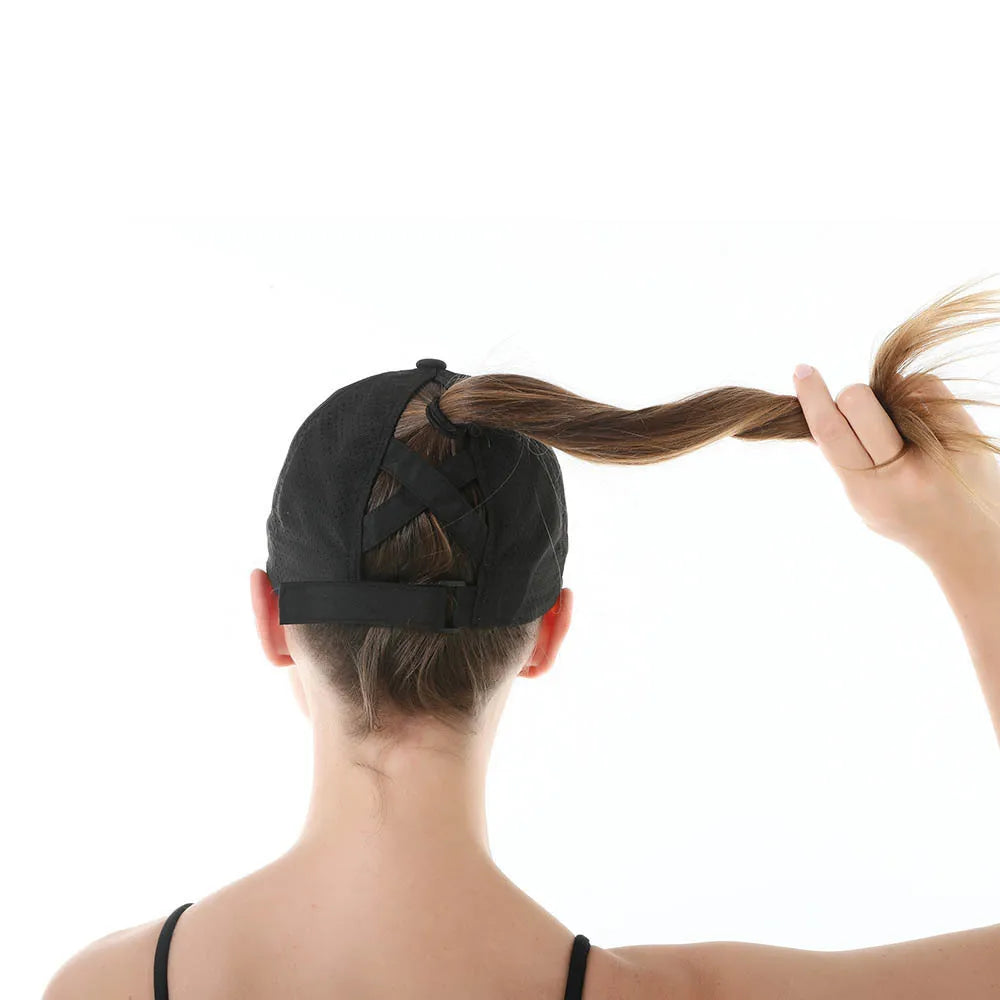 Summer Solid Color Baseball Cap – Women Ponytail Sports Cap