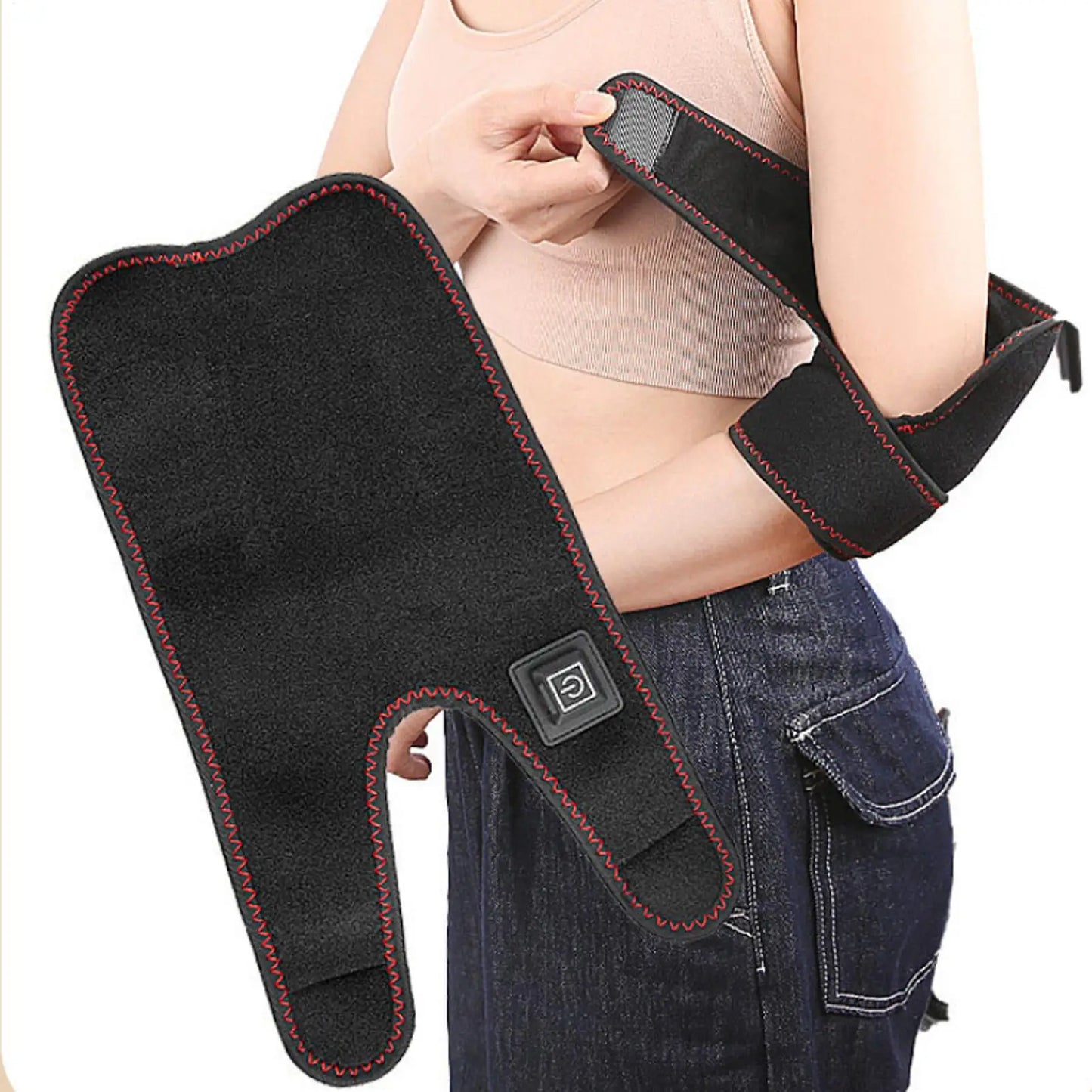 Coussin chauffant électrique sans fil et rechargeable pour le coude