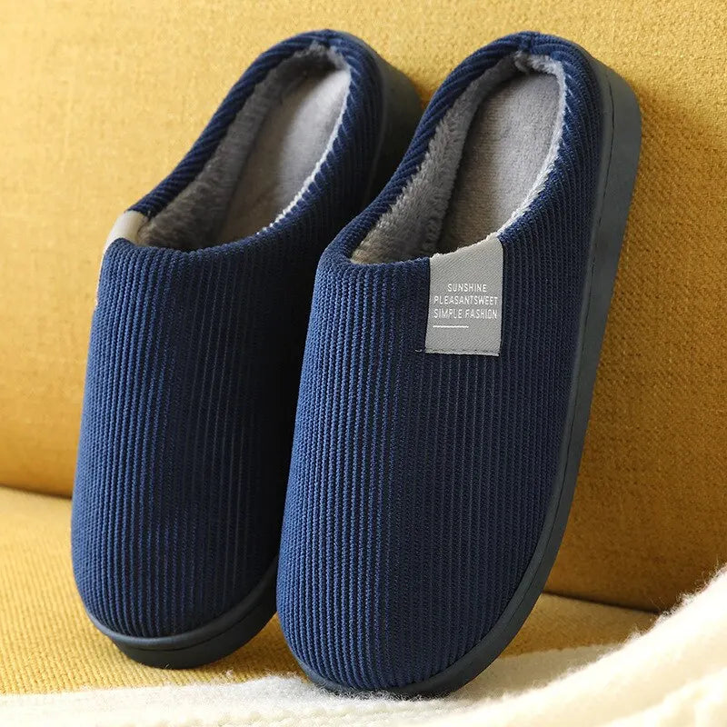 Winter Slippers Thick Plush Indoor Anti-Slip Warm Soft Sole