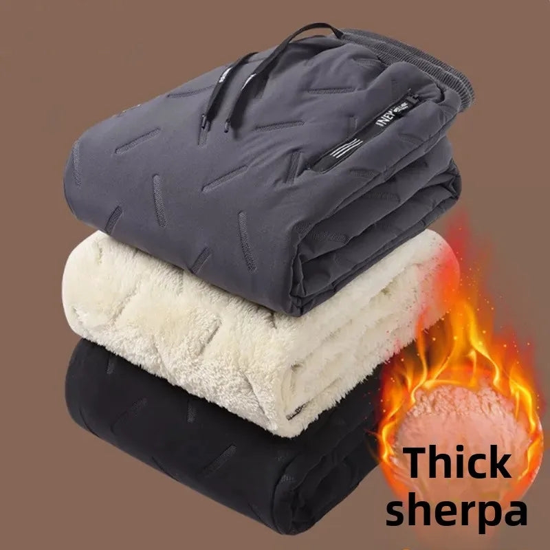 Winter Cotton Wadded Trousers – Warm Fleece-Lined Pants