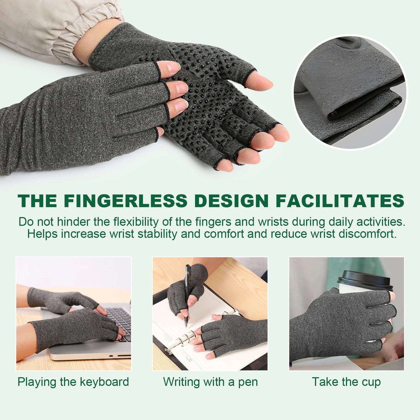 Gants de compression pour soulager les douleurs arthritiques