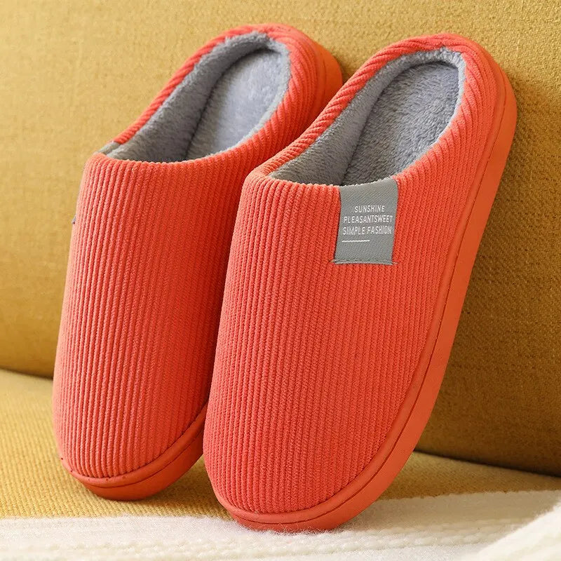 Winter Slippers Thick Plush Indoor Anti-Slip Warm Soft Sole