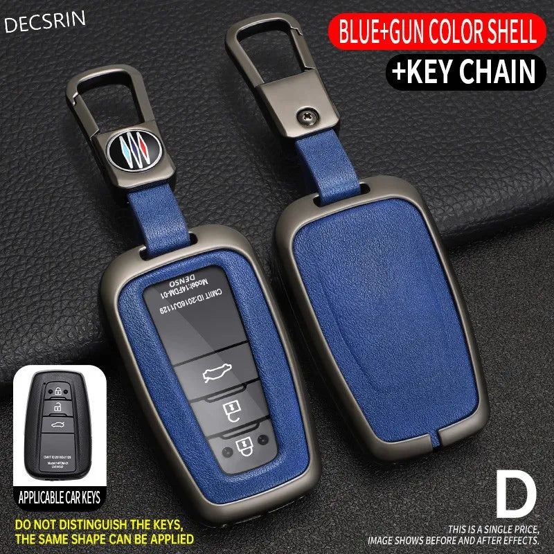 Toyota Key Cover – Luxury Zinc Alloy & Leather Case