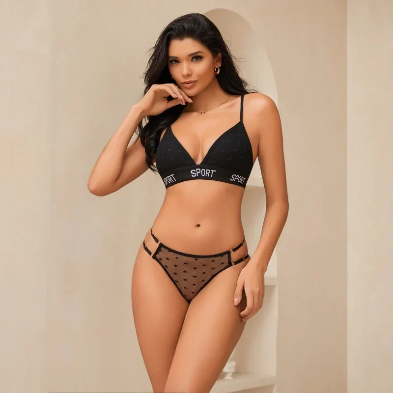 Ensemble soutien-gorge et culotte en dentelle sexy – Lingerie érotique pour femmes