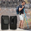 Pochette de ceinture pour téléphone en nylon pour homme avec deux compartiments