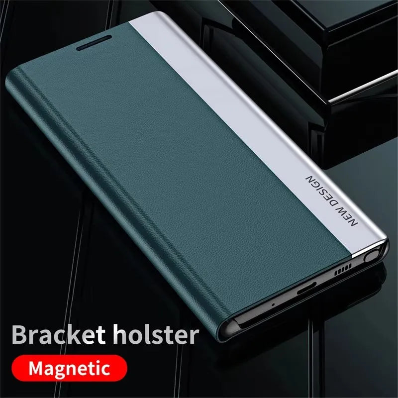 Premium Leather Flip Phone Case for Samsung Galaxy