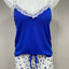 Ensemble pyjama 2 pièces en dentelle bleue pour femme – Débardeur et short