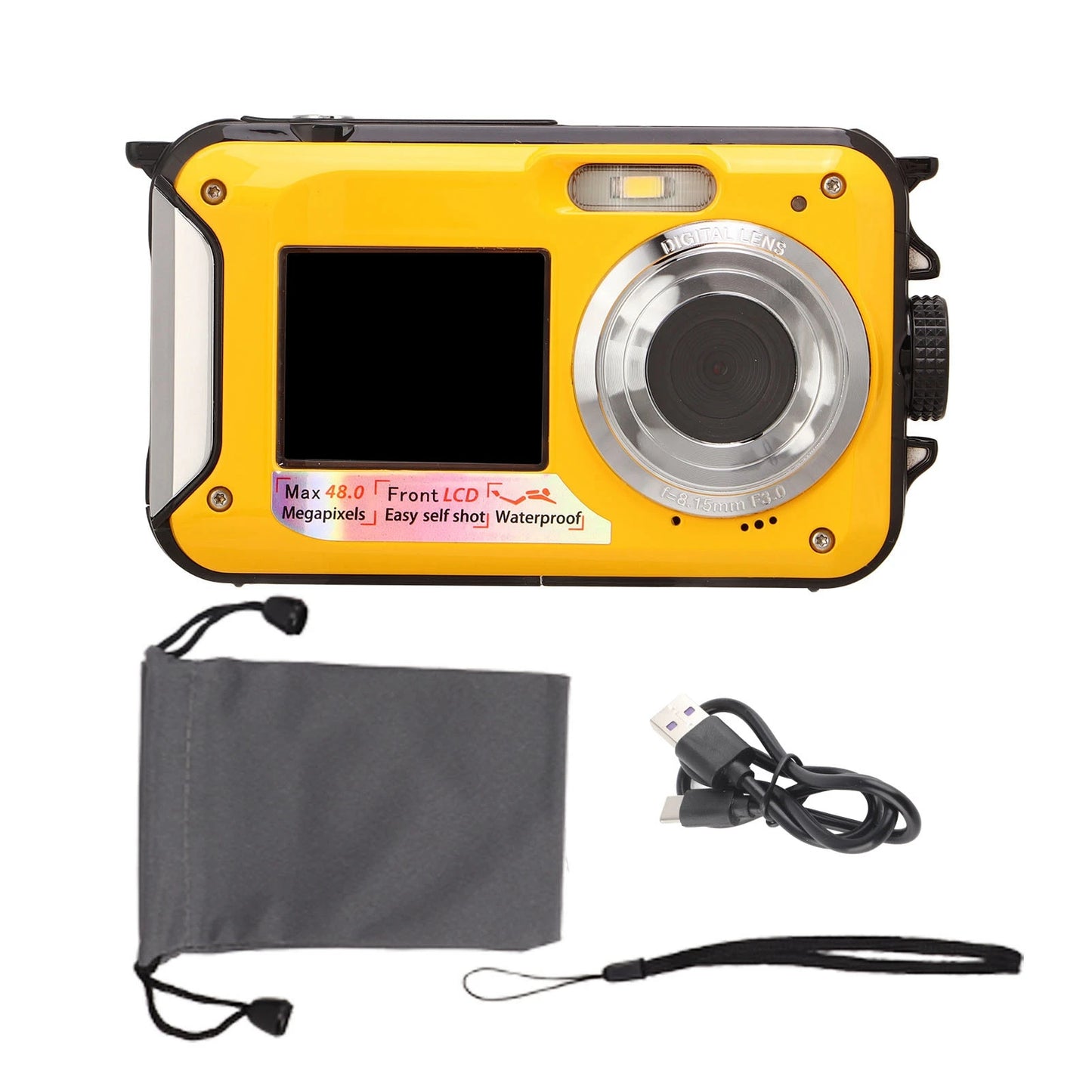Waterproof Camera – 2.7K Video & HD Photo, 10ft Underwater
