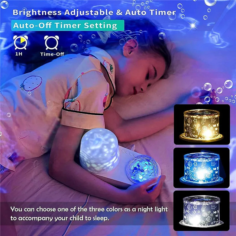 Galaxy Night Light Projector – Star & Ocean Wave Effects