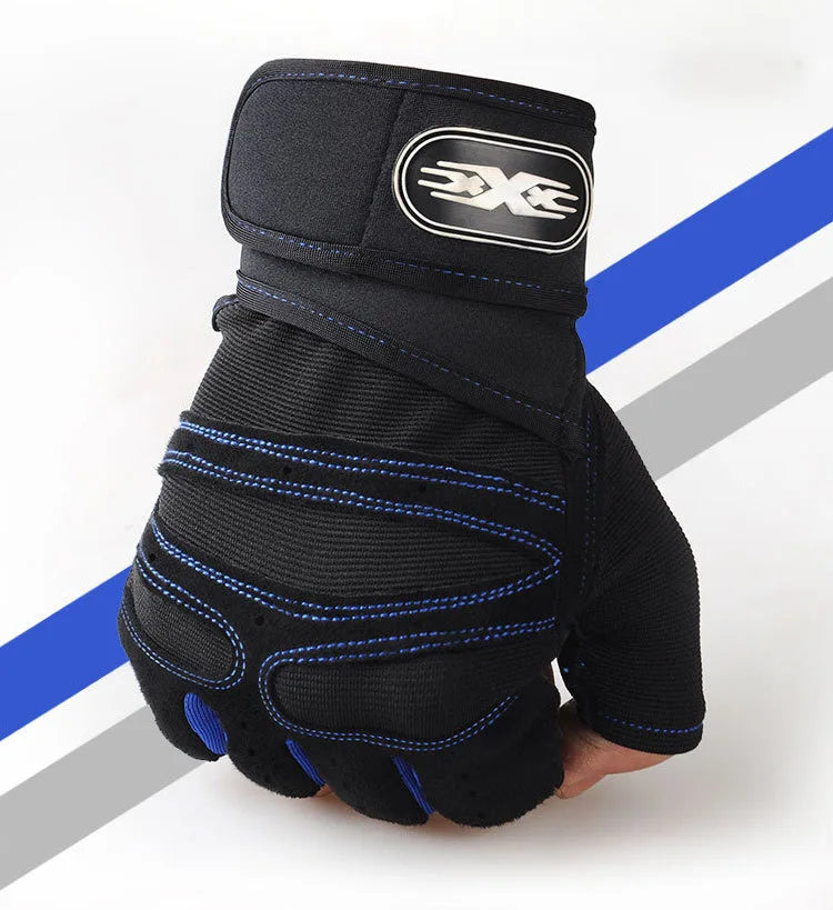 Fingerless Gym Gloves with Wrist Support –  Training Gloves