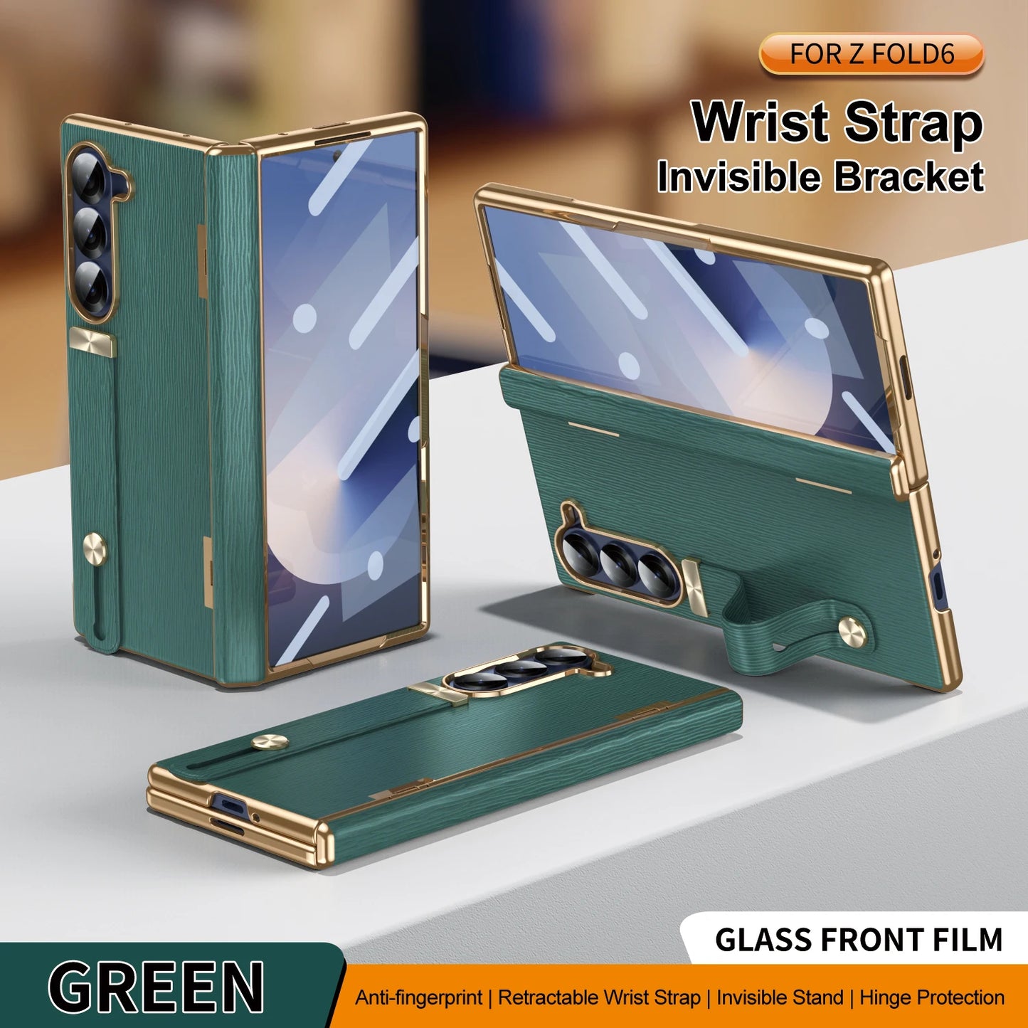 Leather Phone Case for Z Fold Shockproof Protection