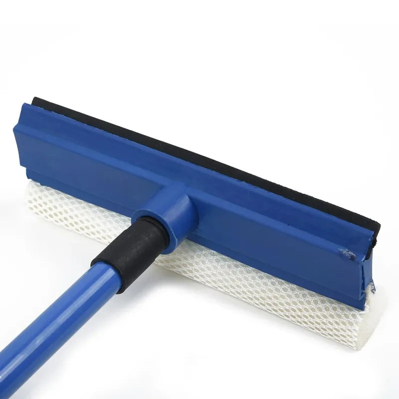 Nettoyeur de vitres télescopique 2 en 1 - Raclette et brosse éponge