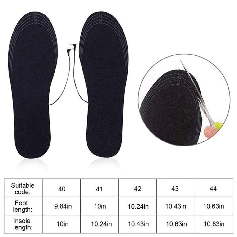 Rechargeable Heated Insoles – USB Electric Shoe Pads