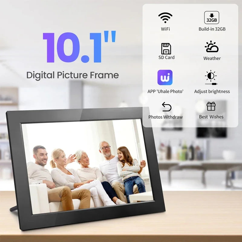 10.1" WiFi Digital Photo Frame – 32GB HD Touchscreen