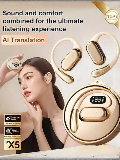 Bluetooth Translator Earphones – Clip-On Wireless Headphones