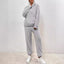 Plush Hooded Sweatshirt & Pants Winter Set Warm Casual