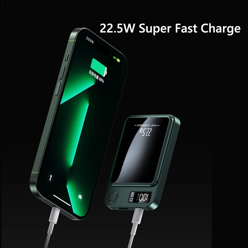 20000mAh Power Bank – 15W Fast Wireless Magnetic Charger