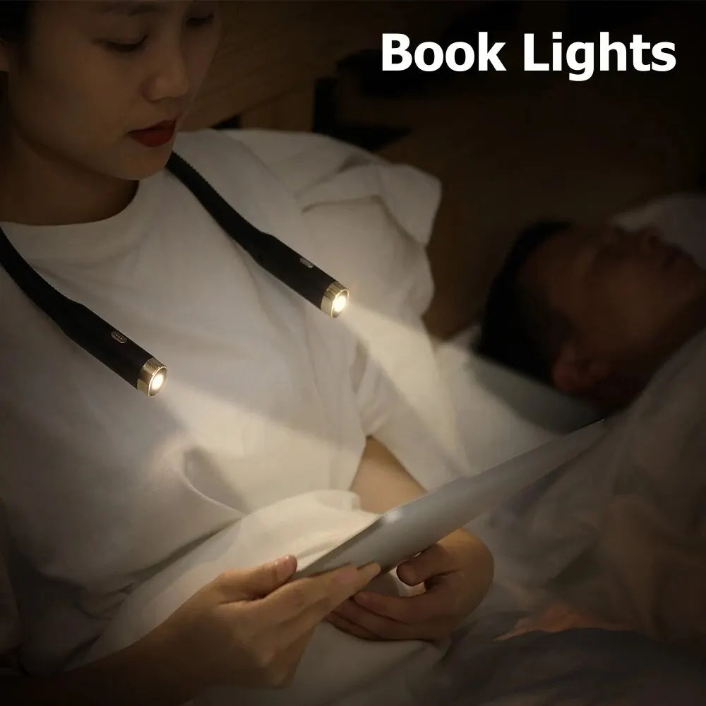 Flexible LED Neck Reading Light – Hands-Free USB Book Lamp