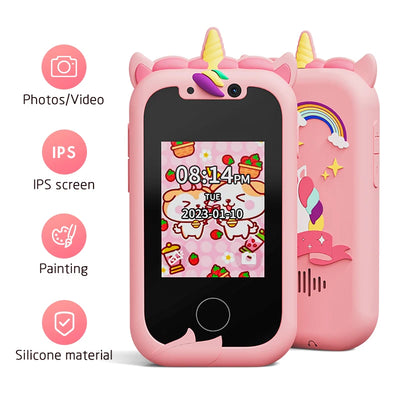 Kids Unicorn Smartphone Toy – Dual Camera, Music Player