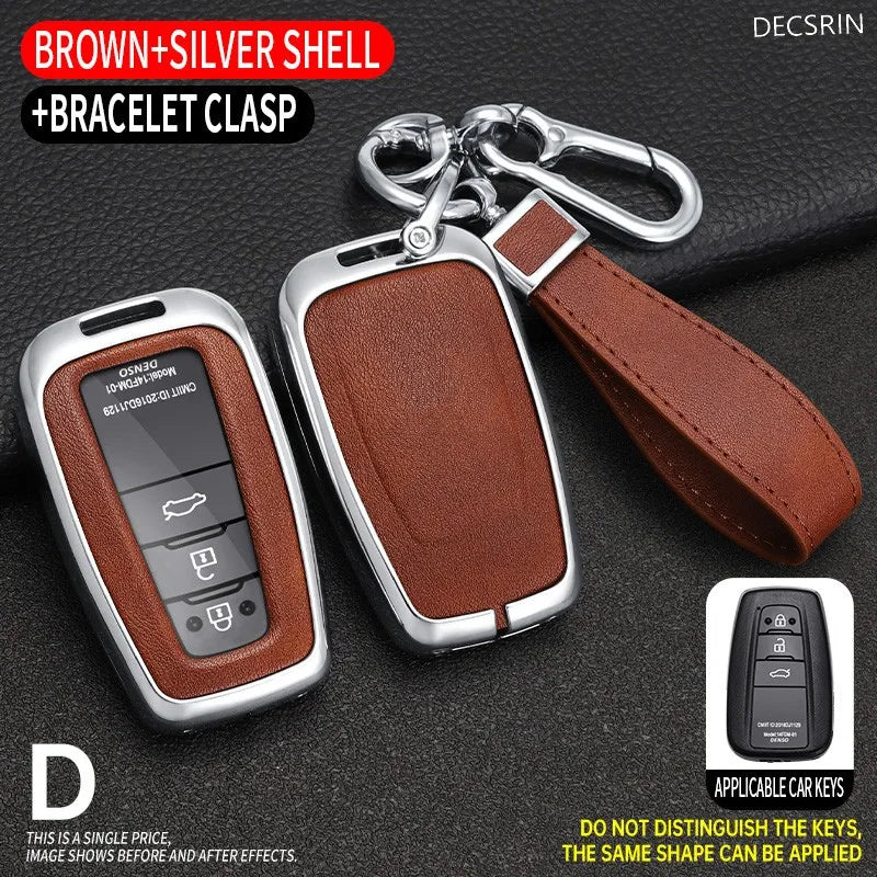 Toyota Key Cover – Luxury Zinc Alloy & Leather Case