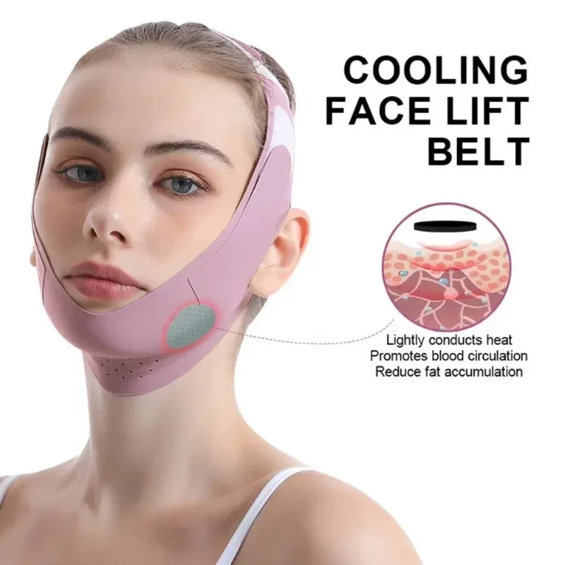 Bandeau de lifting réutilisable en V – Sangle de raffermissement du menton et des joues