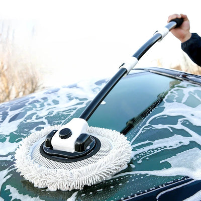 Zachte chenille autowasmop – krasvrije autoreiniging