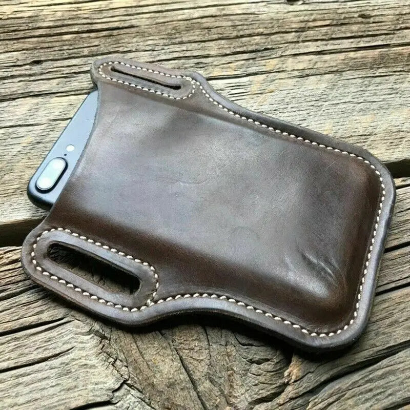 Phone Case Holster – Leather Waist Bag & Cellphone Pouch