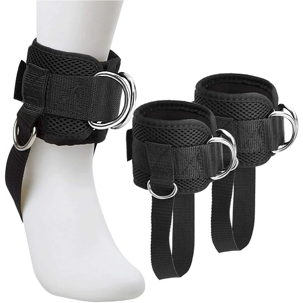 D-Ring Ankle Strap – Adjustable Gym & Cable Attachment