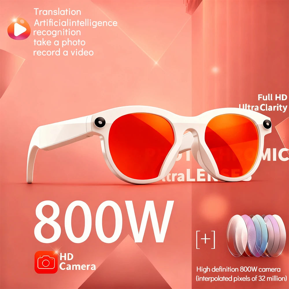 8K Smartbril – HD-camera, Bluetooth, spraakvertaling