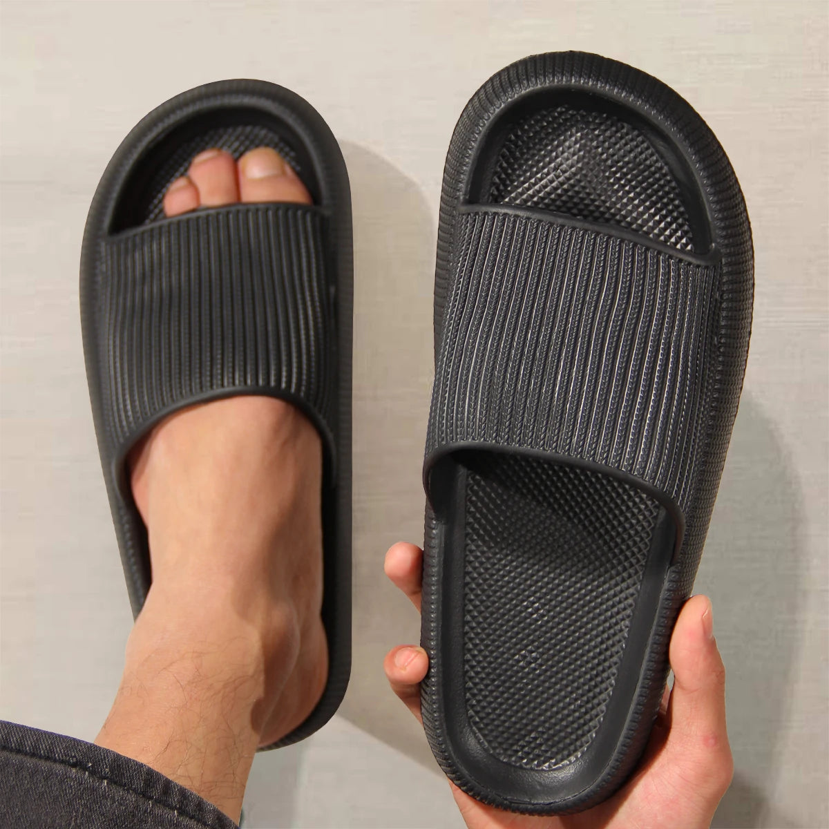 Soft EVA Slippers “Step-On” Comfort with Non-Slip Sole