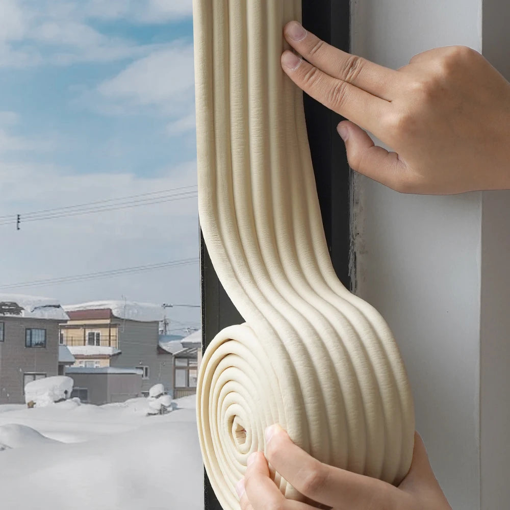 Ruban d'étanchéité pour portes et fenêtres de 2 m – Isolation auto-adhésive de 8 cm