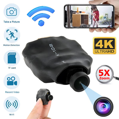 Mini HD IP Camera – 120° Wide Angle WiFi Security Motion