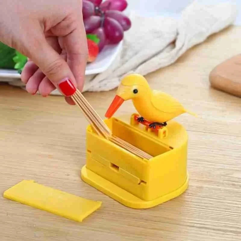 1Pc Mini Bird Toothpick Holder – Automatic Dispenser