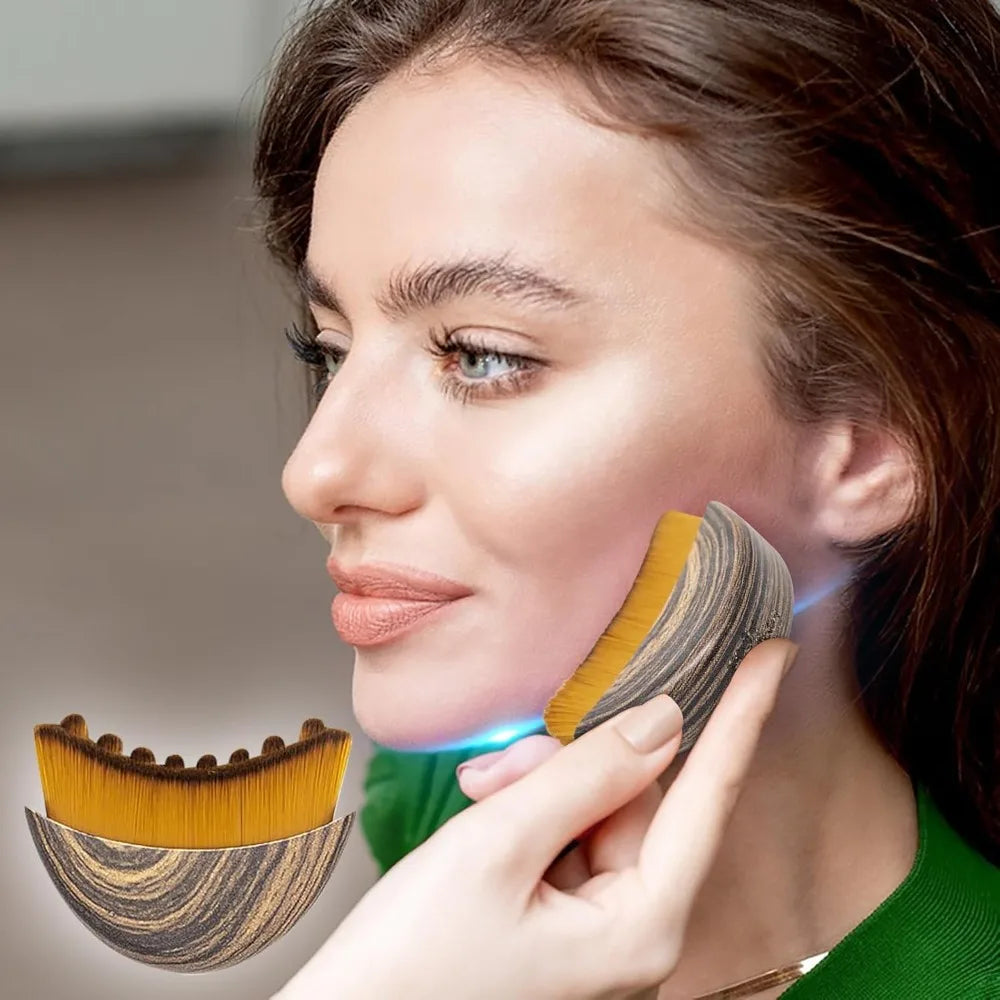 Lymphatic Drainage Facial Brush - Dry Brush for Jawline & Contours