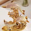 Golden Crystal Dolphin Figurine – Ceramic Decorative Sculpture