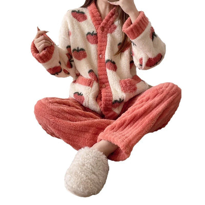 Women’s Flannel Pajama Set – Warm Cozy Homewear