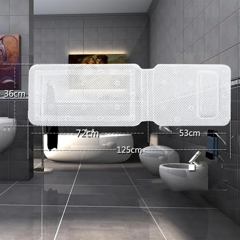 3D Mesh Bath Cushion Non-Slip Bathtub Mat with Pillow