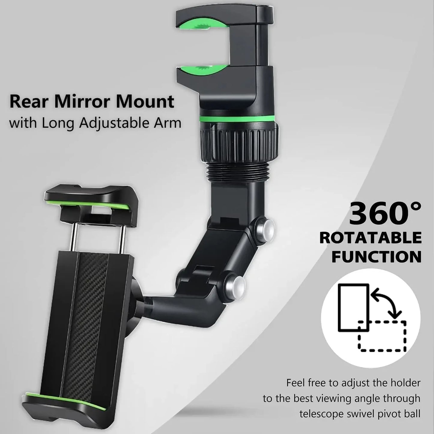 360° Rotating Car Phone Mount – Smartphone Holder
