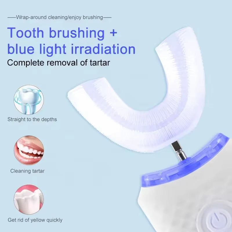 U-Shaped Electric Toothbrush with 360° Automatic Cleaning