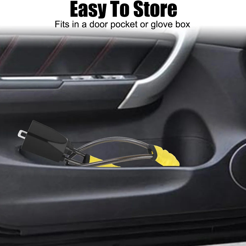 Universal Steering Wheel Lock with Seatbelt Anti-Theft System
