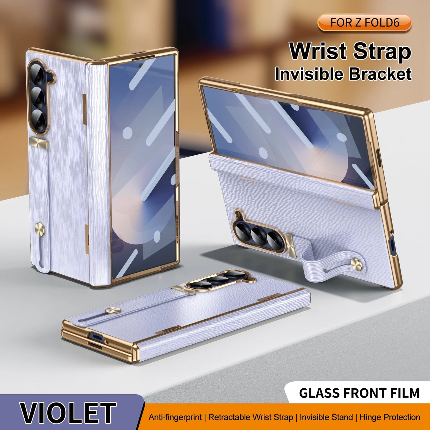 Leather Phone Case for Z Fold Shockproof Protection