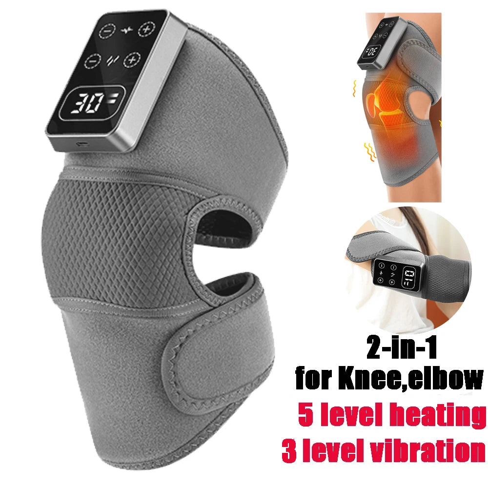 Electric Heating Shoulder Brace – LED Vibration Massage