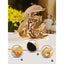 Golden Crystal Dolphin Figurine – Ceramic Decorative Sculpture