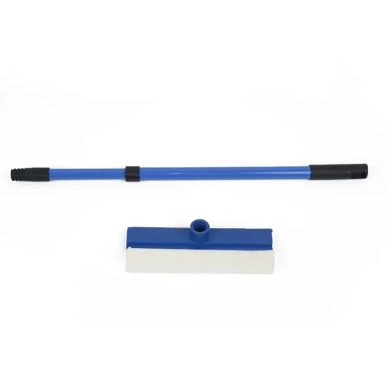 Nettoyeur de vitres télescopique 2 en 1 - Raclette et brosse éponge