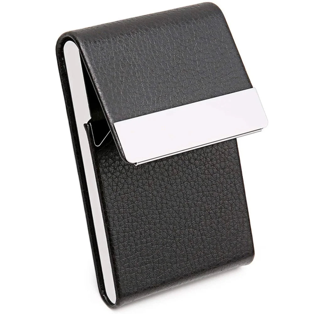 Slim PU Leather Business Card Holder – Magnetic Closure