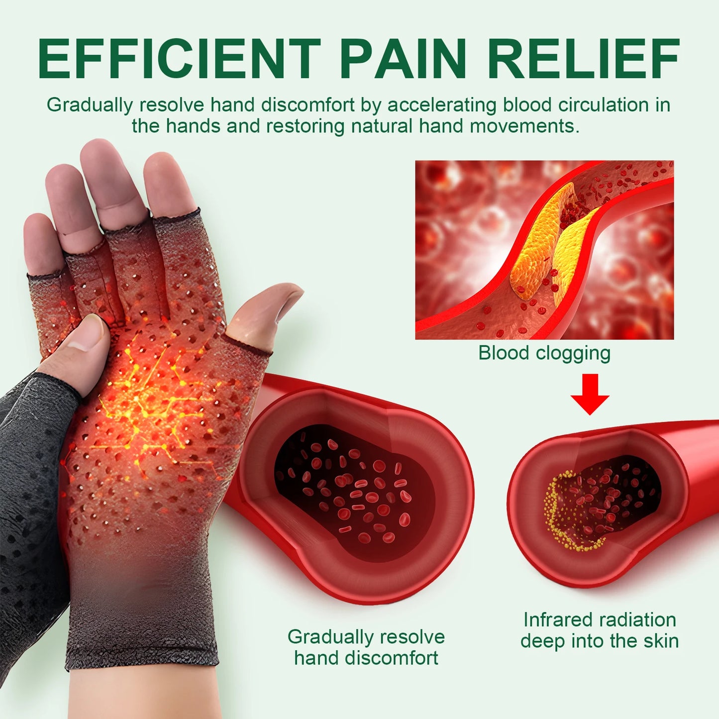 Gants de compression pour soulager les douleurs arthritiques