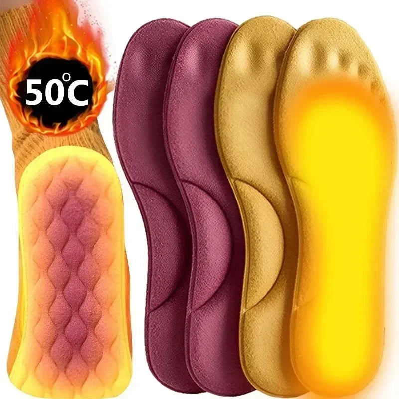Winter Self-Heating Insoles – Fur & Memory Shoe Inserts
