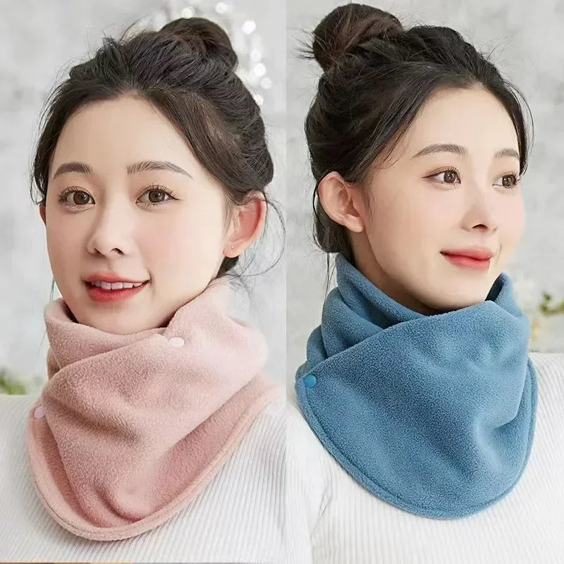 Warm Fleece Scarf for Women – Windproof Winter Neck Warmer